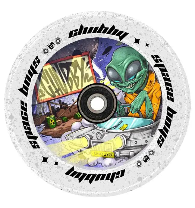 Chubby Spaceboys Alien Clear Glitter Scooter Wheels Chubby