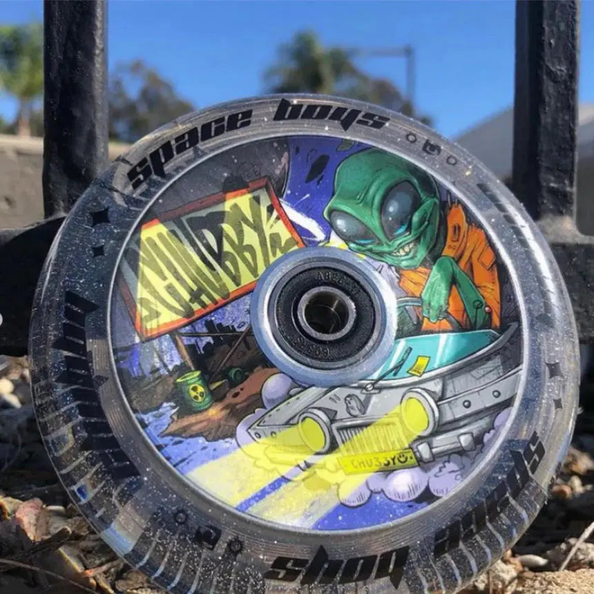 Chubby Spaceboys Alien Clear Glitter Scooter Wheels Chubby