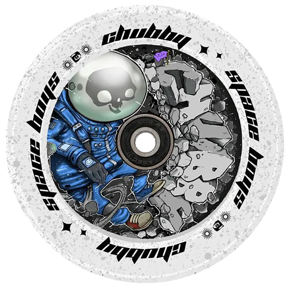Chubby Spaceboys Astronaut Clear Glitter Scooter Wheels Chubby