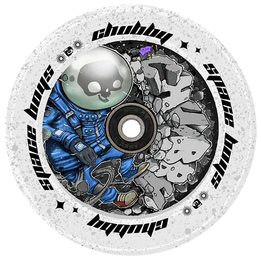 Chubby Spaceboys Astronaut Clear Glitter Scooter Wheels Chubby