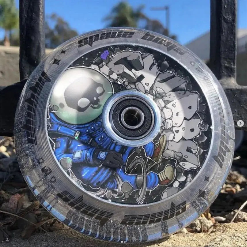 Chubby Spaceboys Astronaut Clear Glitter Scooter Wheels Chubby