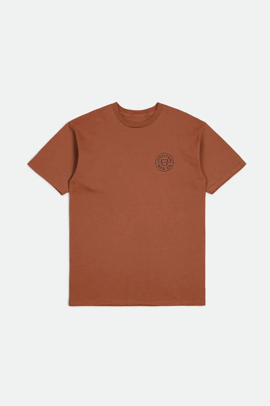 Brixton Oath V Tee - Black/Cranberry Brixton