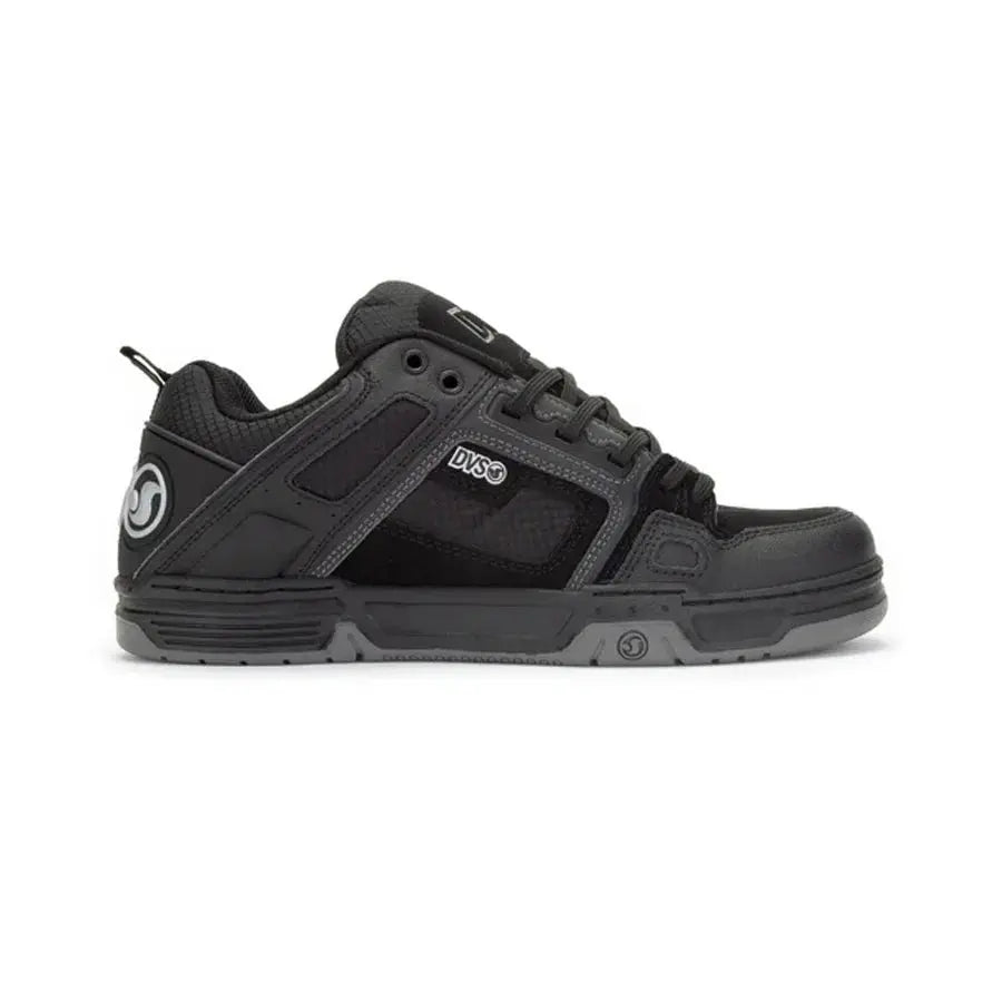 DVS Comanche Shoes - Black Reflective Charcoal Leather DVS