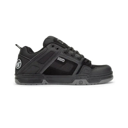 DVS Comanche Shoes - Black Reflective Charcoal Leather DVS