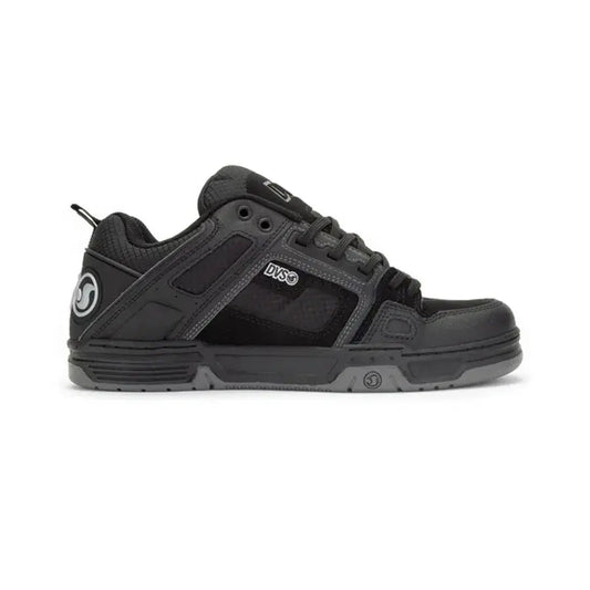 DVS Comanche Shoes - Black Reflective Charcoal Leather DVS