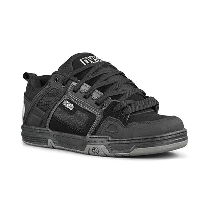DVS Comanche Shoes - Black Reflective Charcoal Leather DVS