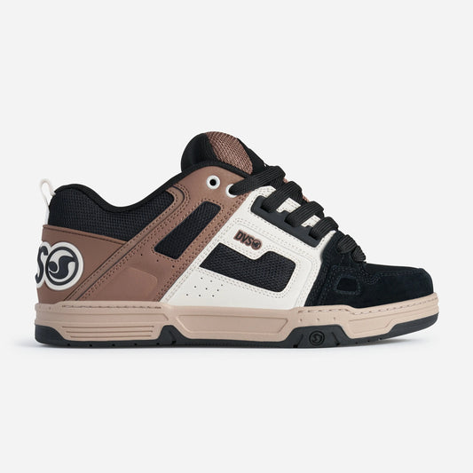 DVS Comanche Shoes - Black Taupe Brown Suede DVS