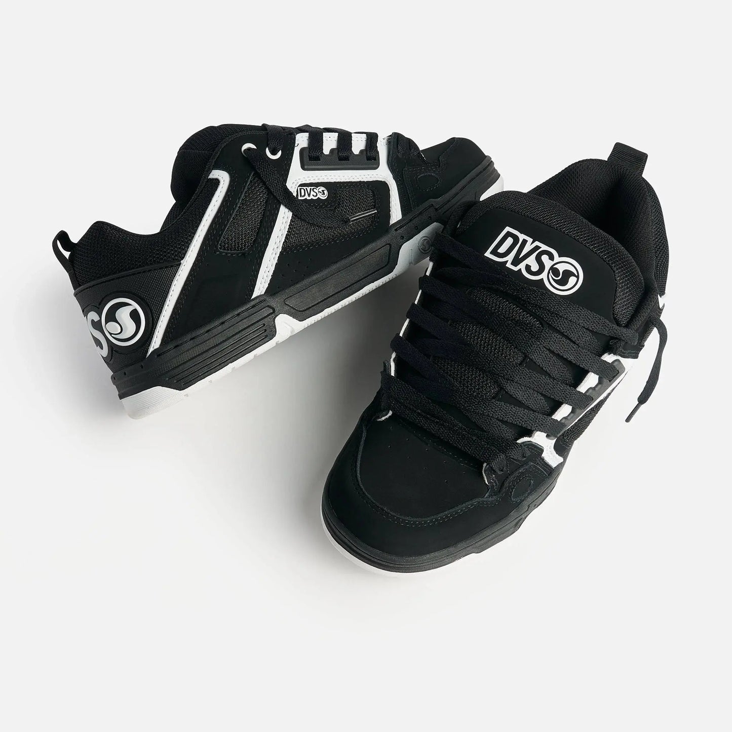 DVS Comanche Shoes - Black White Leather DVS