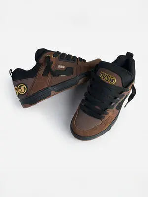 DVS Comanche Shoes - Brown/Black/Gold DVS