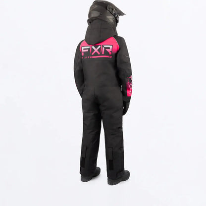 FXR Child Recruit Monosuit -Blk/Fuchsia FXR