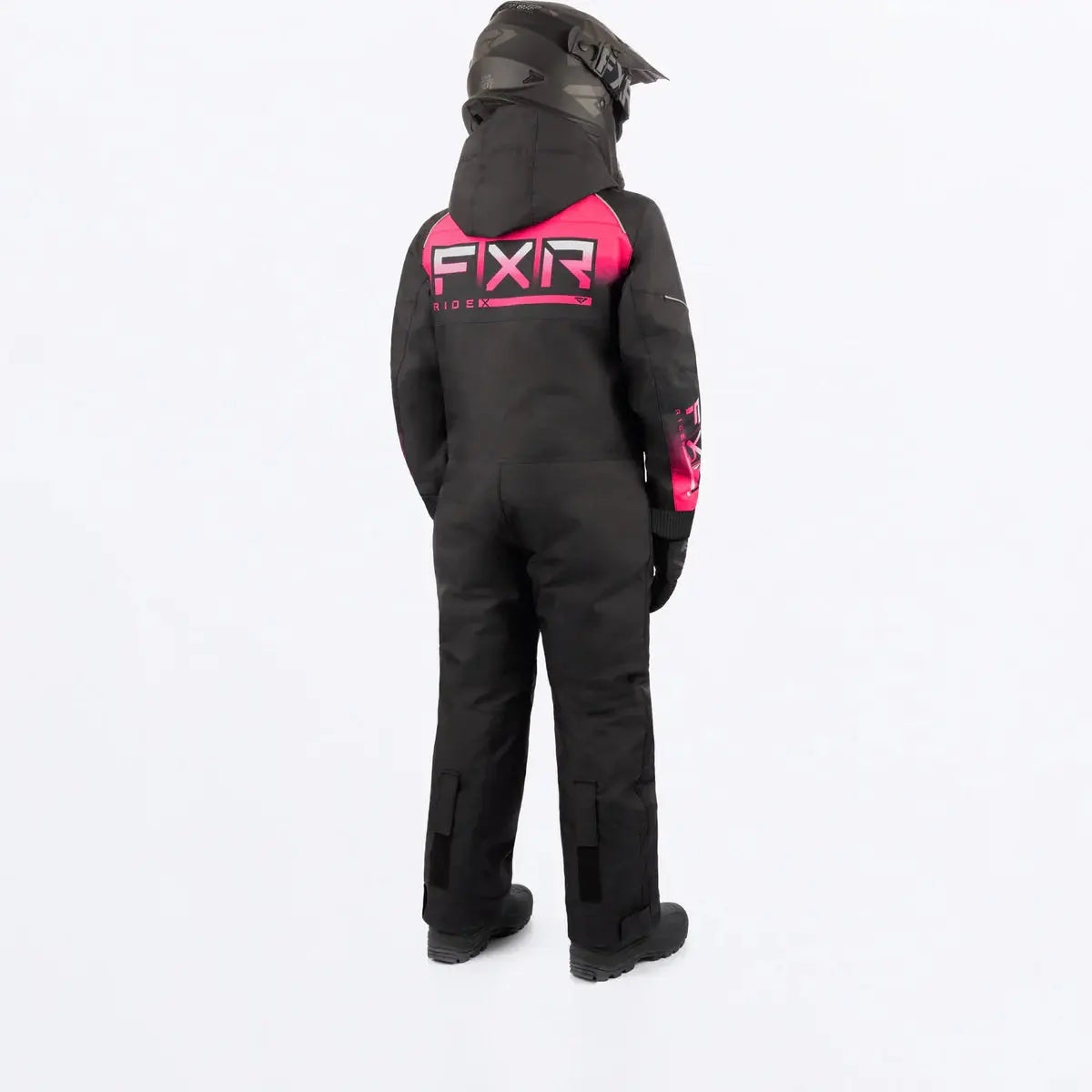 FXR Kids Recruit Monosuit - Black/Fuchsia Fade FXR