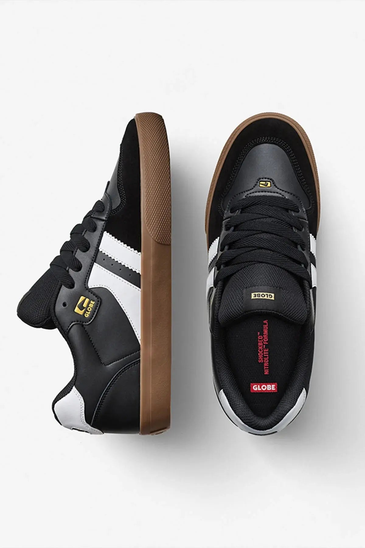 Globe Encore-2 Shoes - Black/White/Tobacco GLOBE