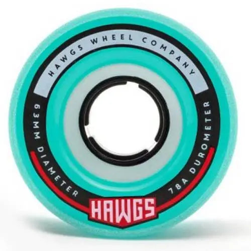 Hawgs Fatty 63mm 78a Wheels - Ocean Teal HAWGS