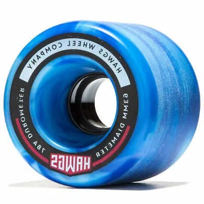 Hawgs Fatty 63mm 78a Wheels - Sky Blue Swirl HAWGS