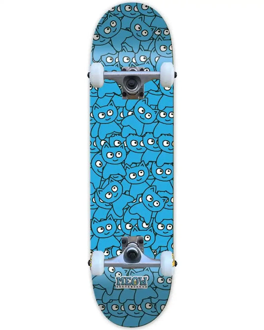 Meow Sticker Pile 8.25 Complete Skateboard meow