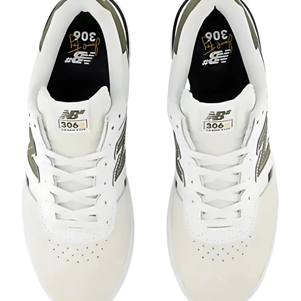 New Balance Jamie Foy  Cupsole Shoes - White/Green New Balance