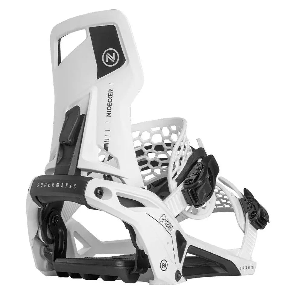 Nidecker Supermatic Bindings 2025 - White NIDECKER