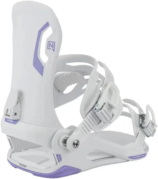Nitro Charger Mini Snowboard Bindings - White NITRO
