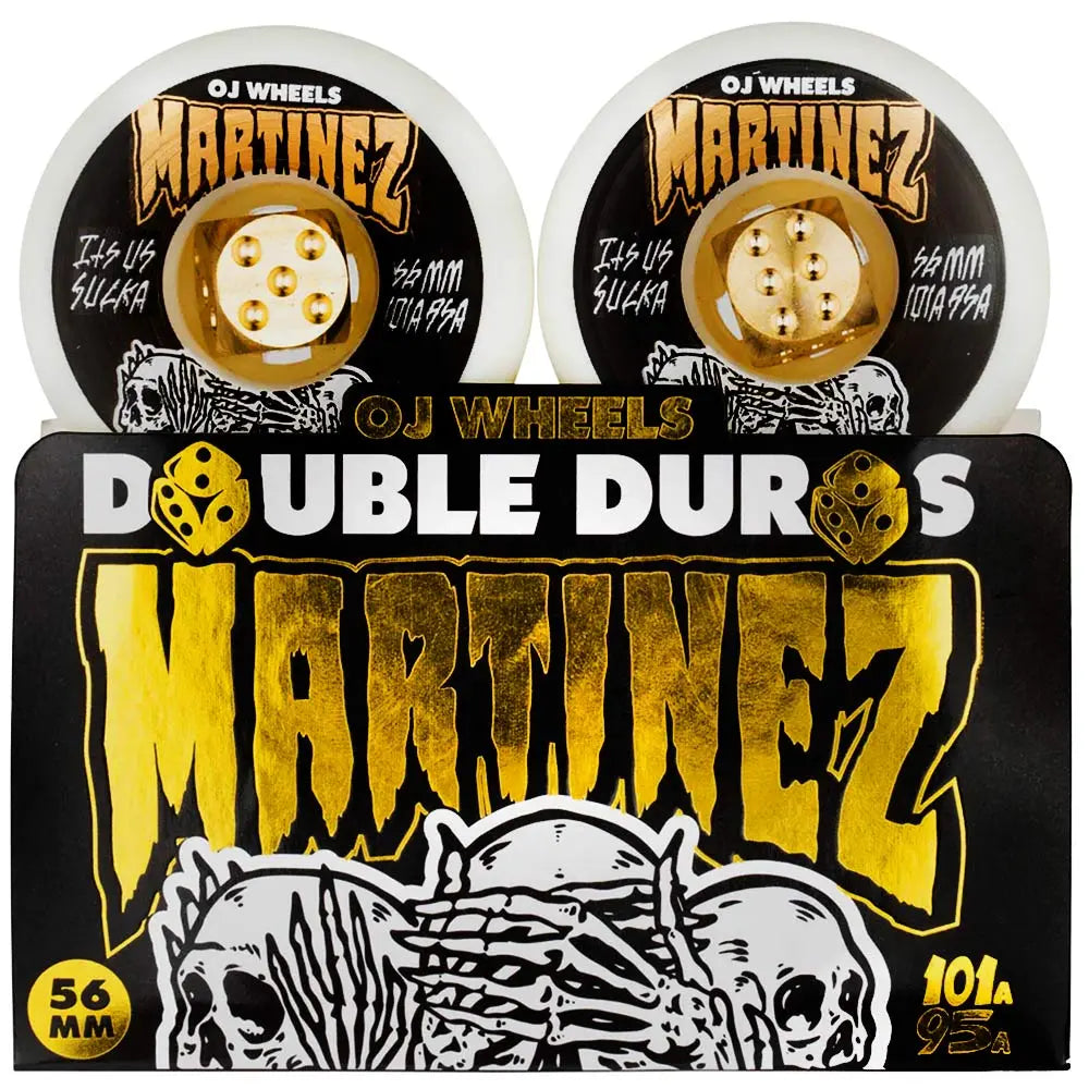 Ojs Double Duro Matinez Gold Skeleton mini Combo 101A/95A 56mm Wheels OJS