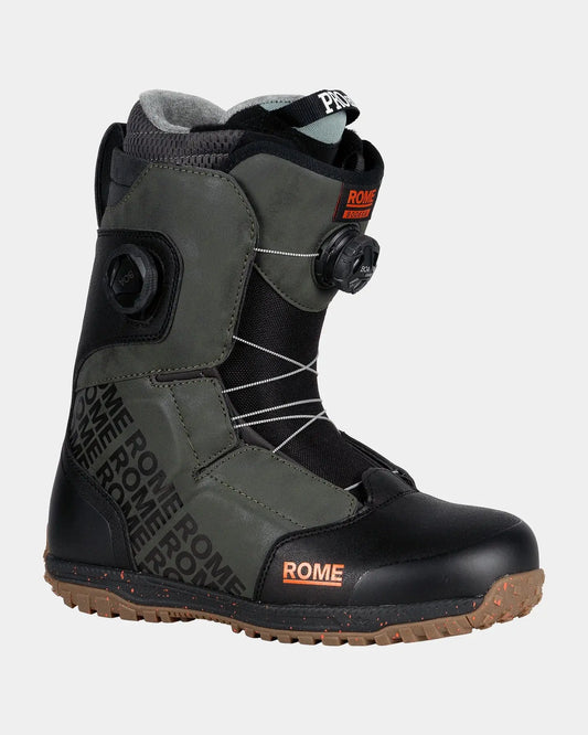 Rome Bodega Boa Snowboard Boots - Black/Olive ROME