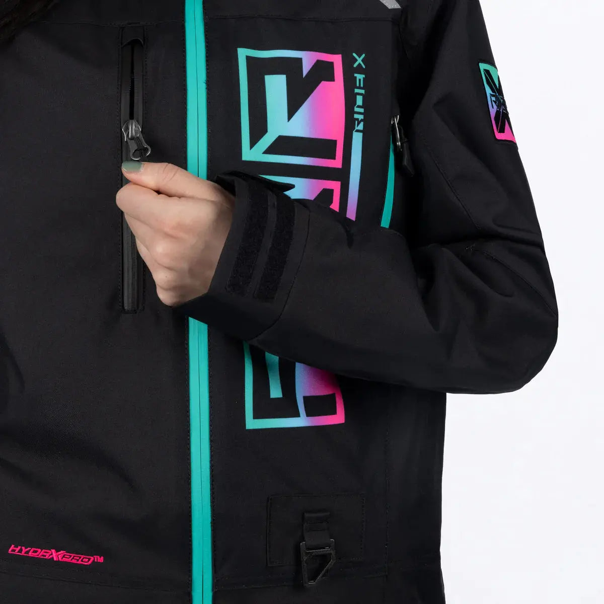 FXR Women's Recruit F.A.S.T Insulated Monosuit - Black/Mint/Pink FXR