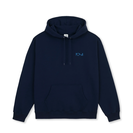 Polar Dave Stroke Logo Hoodie - Dark Blue POLAR