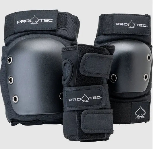 Pro-Tec Junior Street Pad Set - Black PRO-TEC