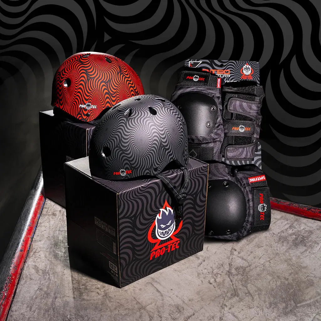 Pro-Tec Low Pro Spitfire Helmet - Black Swirl PRO TEC