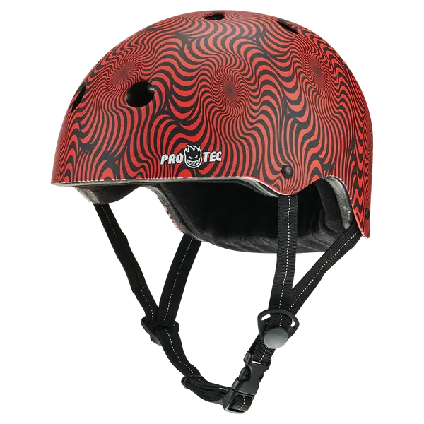 Pro-tec Low Pro Spitfire Helmet - Red Swirl PRO TEC