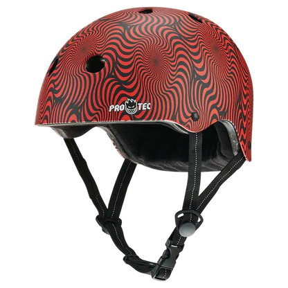 Pro-tec Low Pro Spitfire Helmet - Red Swirl PRO TEC