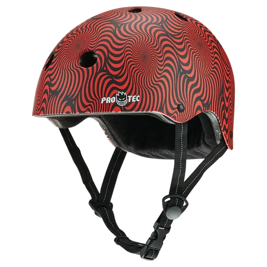 Pro-tec Low Pro Spitfire Helmet - Red Swirl PRO TEC