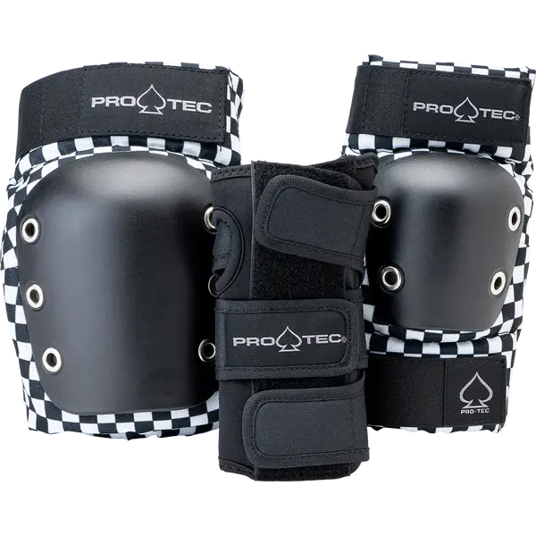 Pro-tec Street 3-Pk JR Pad Set - Checkers PRO TEC