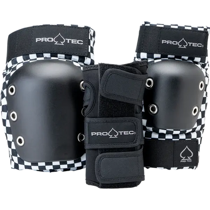 Pro-tec Street 3-Pk JR Pad Set - Checkers PRO TEC