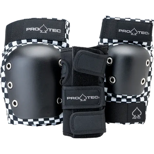 Pro-tec Street 3-Pk JR Pad Set - Checkers PRO TEC