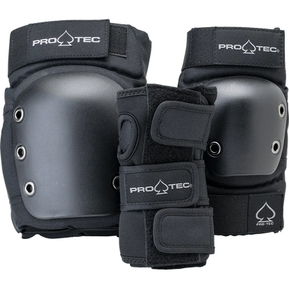 Pro-tec Street 3-pk Jr Pad Set - Black PRO TEC