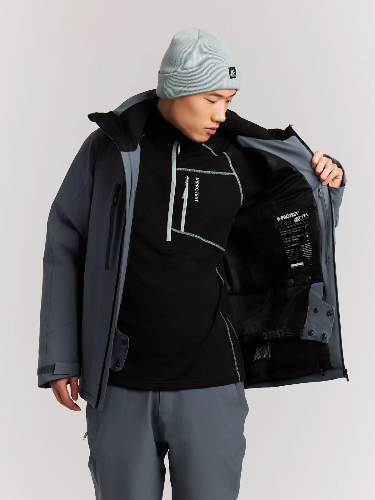 Protest Timothy Snow Jacket 2027 - Basalt Grey Protest