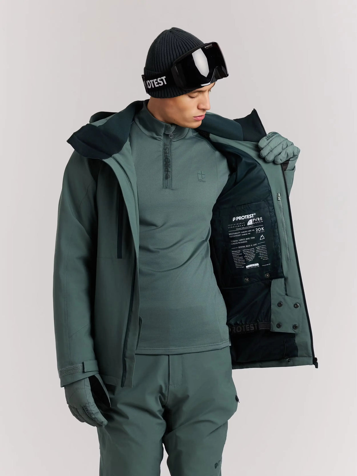 Protest Timothy Snow Jacket 2027 - Evergreen Protest