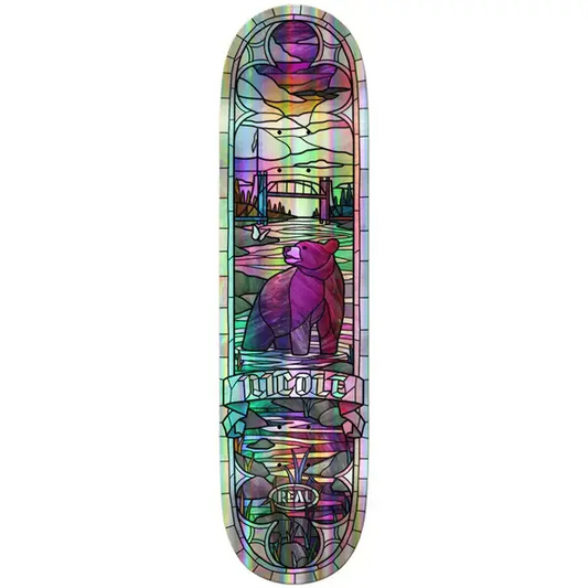 Real Nicole Rainbow Foil Holographic Cathedral 8.38 Deck REAL