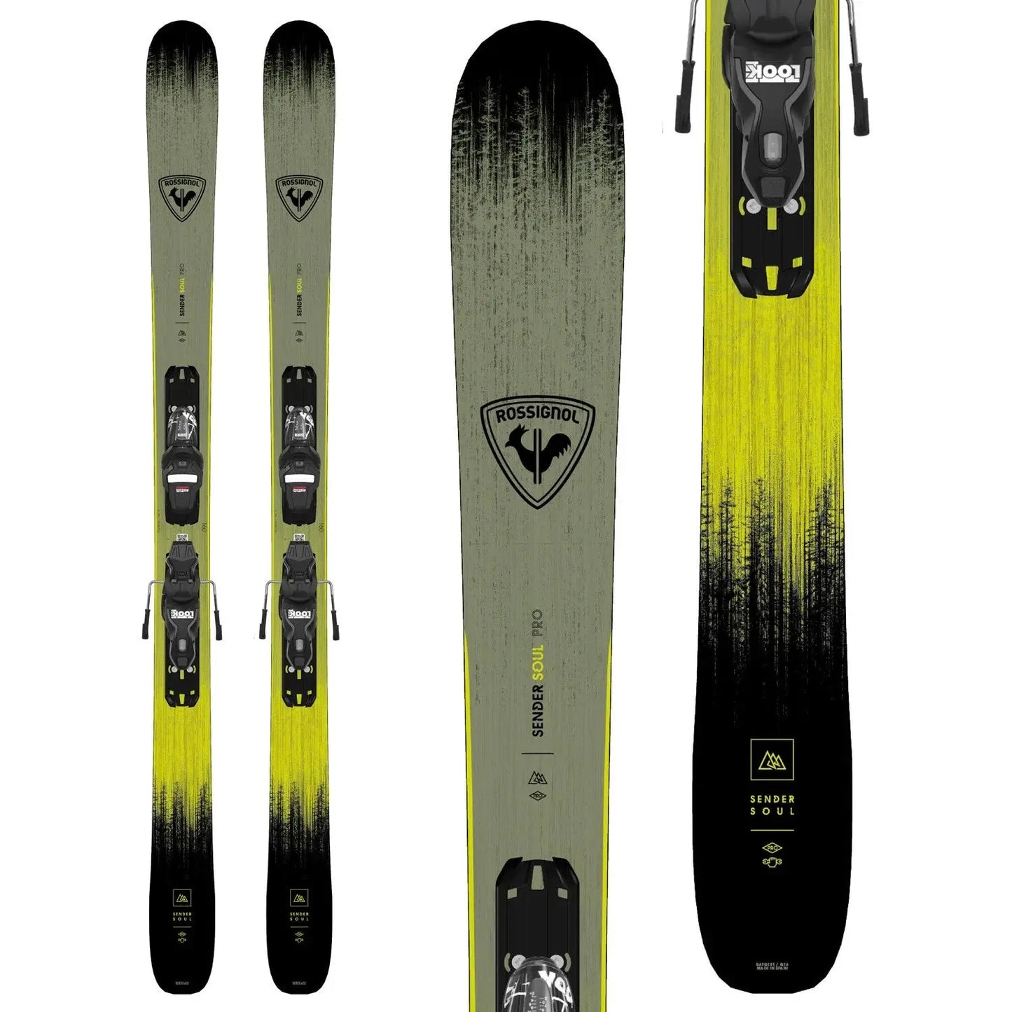 Rossignol Sender Soul Pro XP10 GW B93 Skis - Black ROSSIGNOL