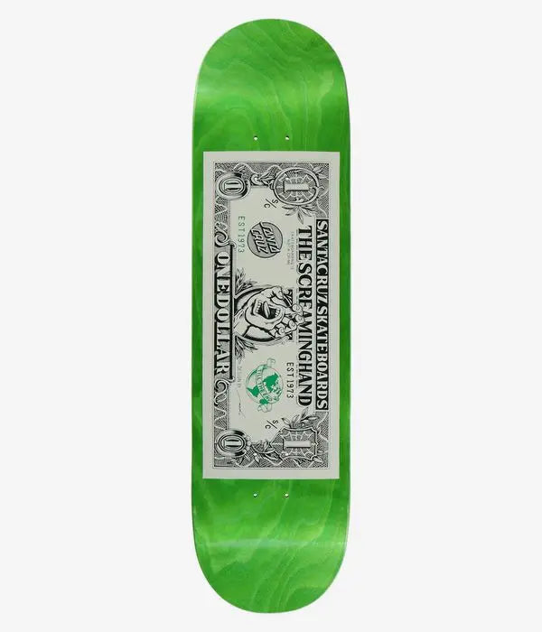 Santa Cruz Dollar Hand 8.25 Skateboard Deck SANTA CRUZ