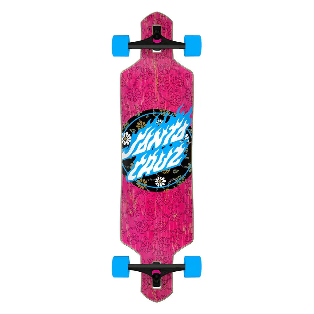 Santa Cruz Drop Thru Floral Flame Dot 36 Longboard SANTA CRUZ