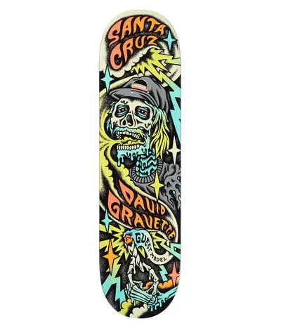 Santa Cruz Gravette Hippie Skull 8.3 Skate Deck SANTA CRUZ