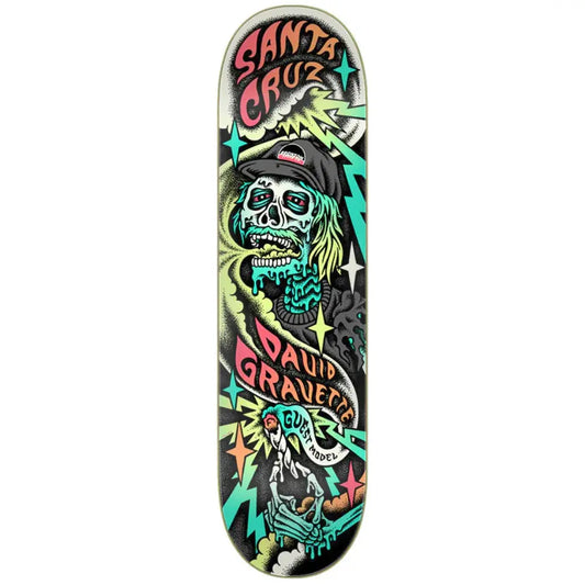 Santa Cruz Gravette Hippie Skull 8.3 Skateboard Deck SANTA CRUZ