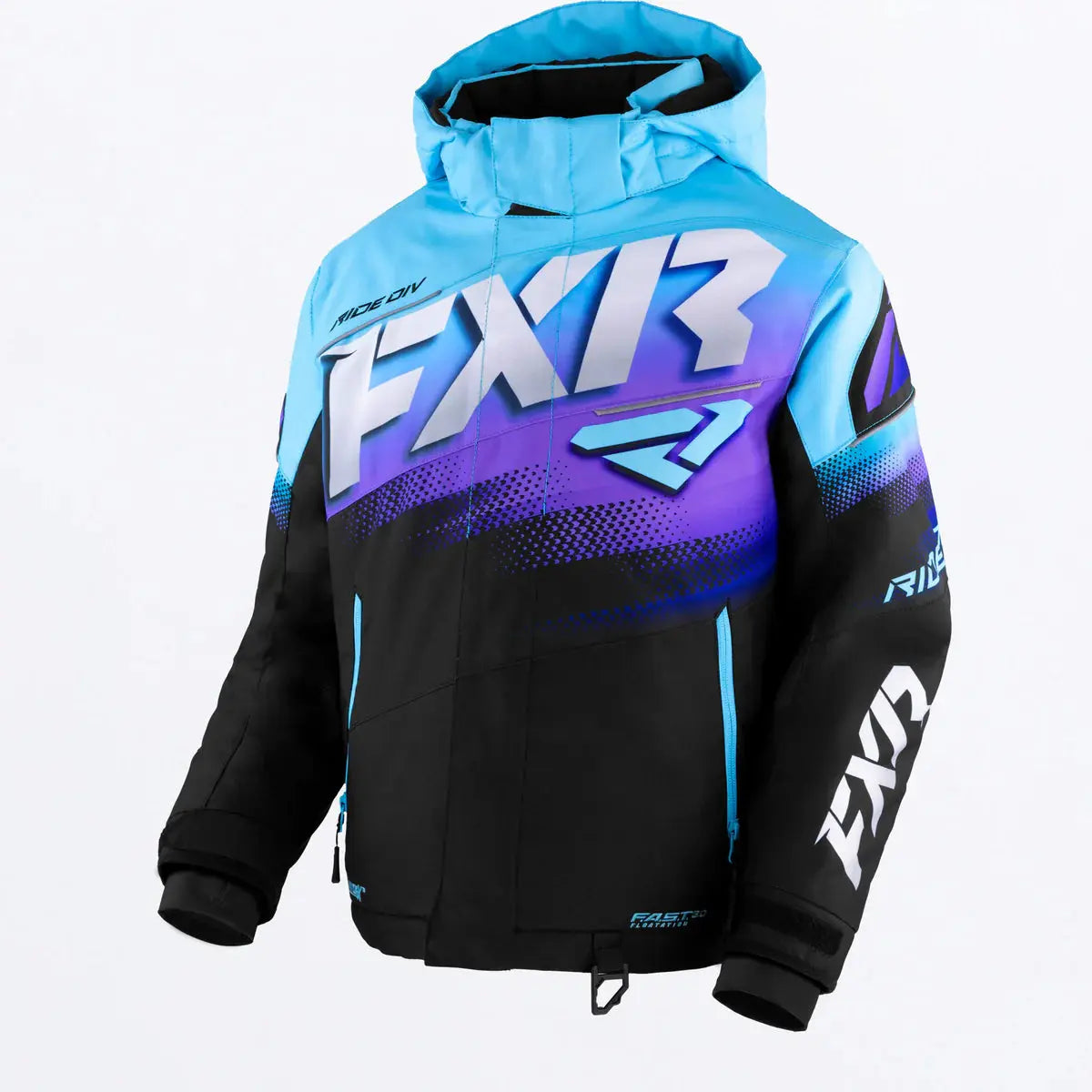 FXR Kids Boost Jacket - Black/Sky-Purple Fade FXR