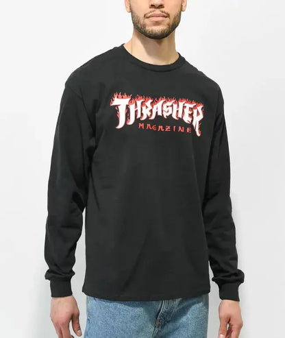 Black thrasher long sleeve hot sale