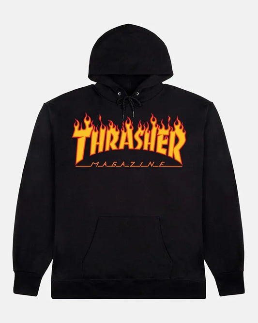 Thrasher Flame Logo Hoodie - Black THRASHER