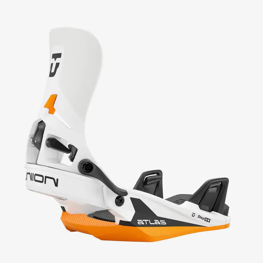 Union Atlas Step On Bindings 2026 - White/Orange UNION