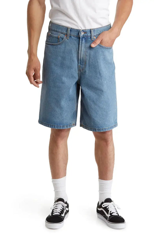 Van Check-5 Baggy Denim Shorts vans