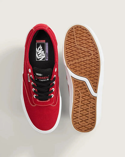 Vans Skate Curren Caples Shoes - Red/White vans