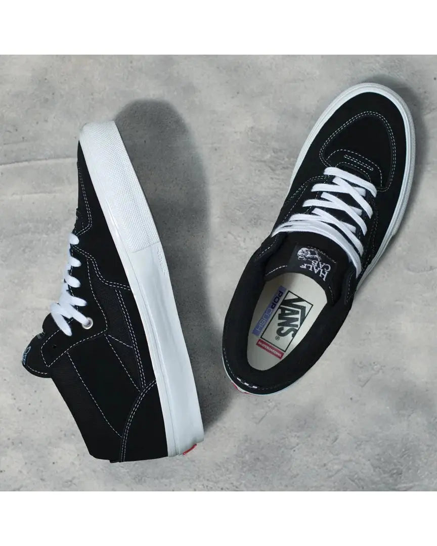Vans Skate Half Cab Shoes - Black/White VANS